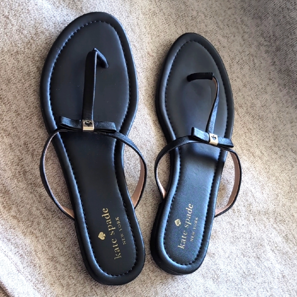 Kate Spade Leather Bow Sandals
